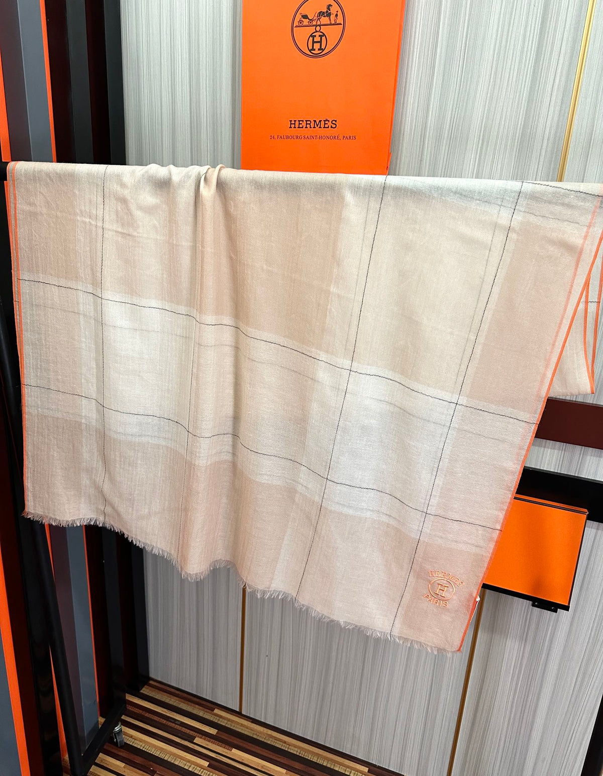 Scarf 90 Cm Beige Mix White Caro Cashmere