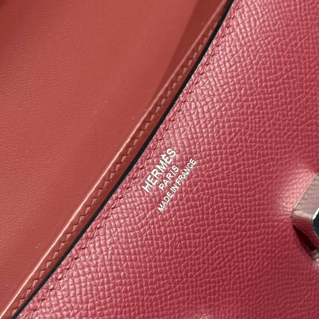 HM Constance Elan 24 Sangria Red Epsom Silver Hardware 237349