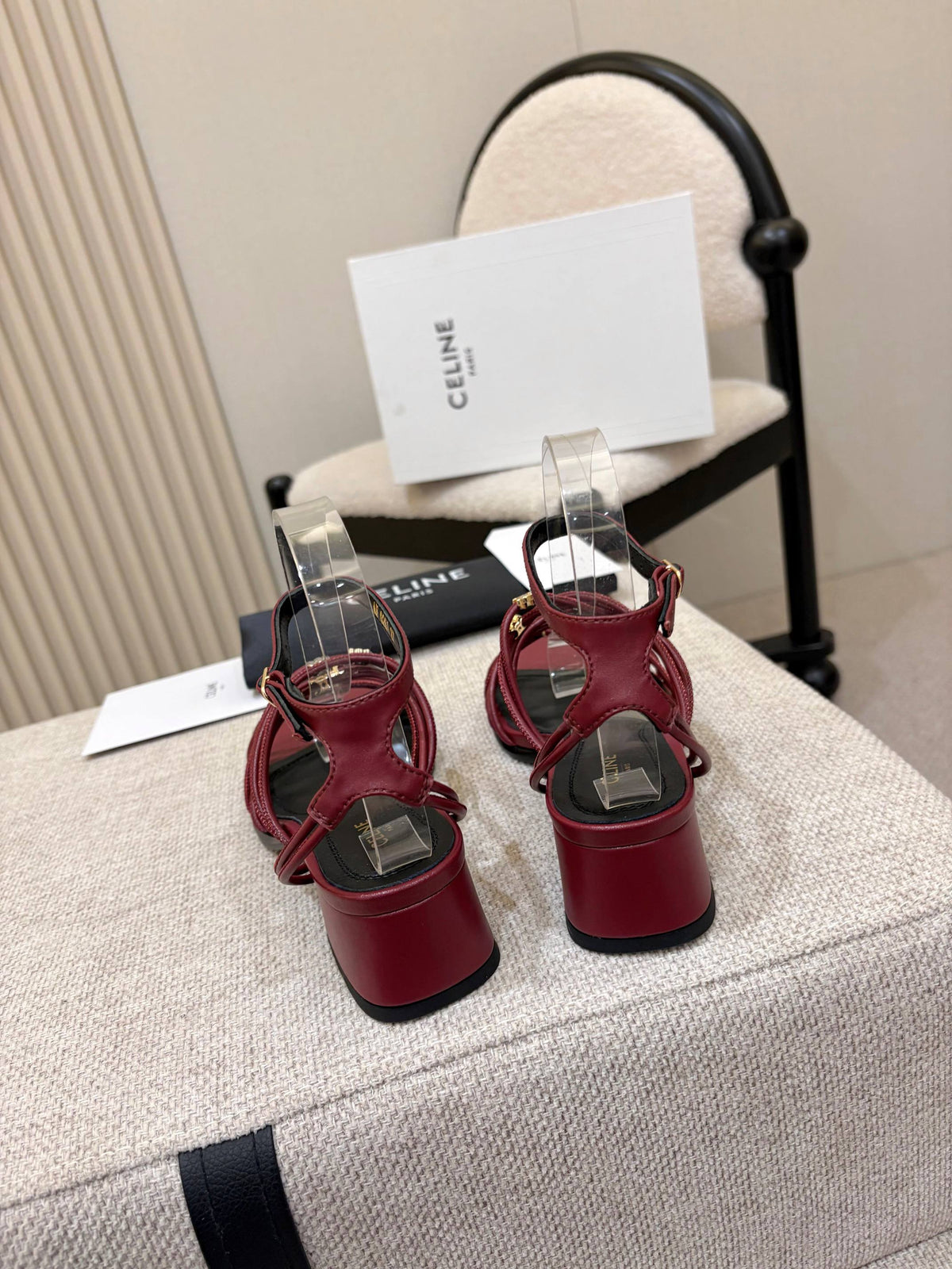 Celine 2026 Clémence Heeled Sandals 40mm Cowhide 957024