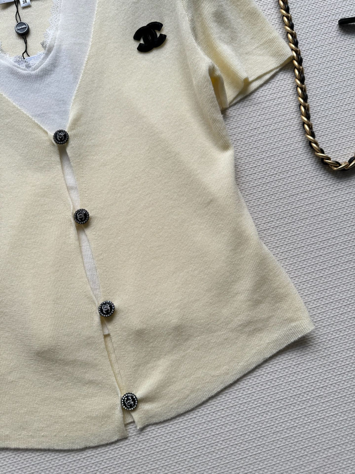 CC Knitted Top Yellow Wool