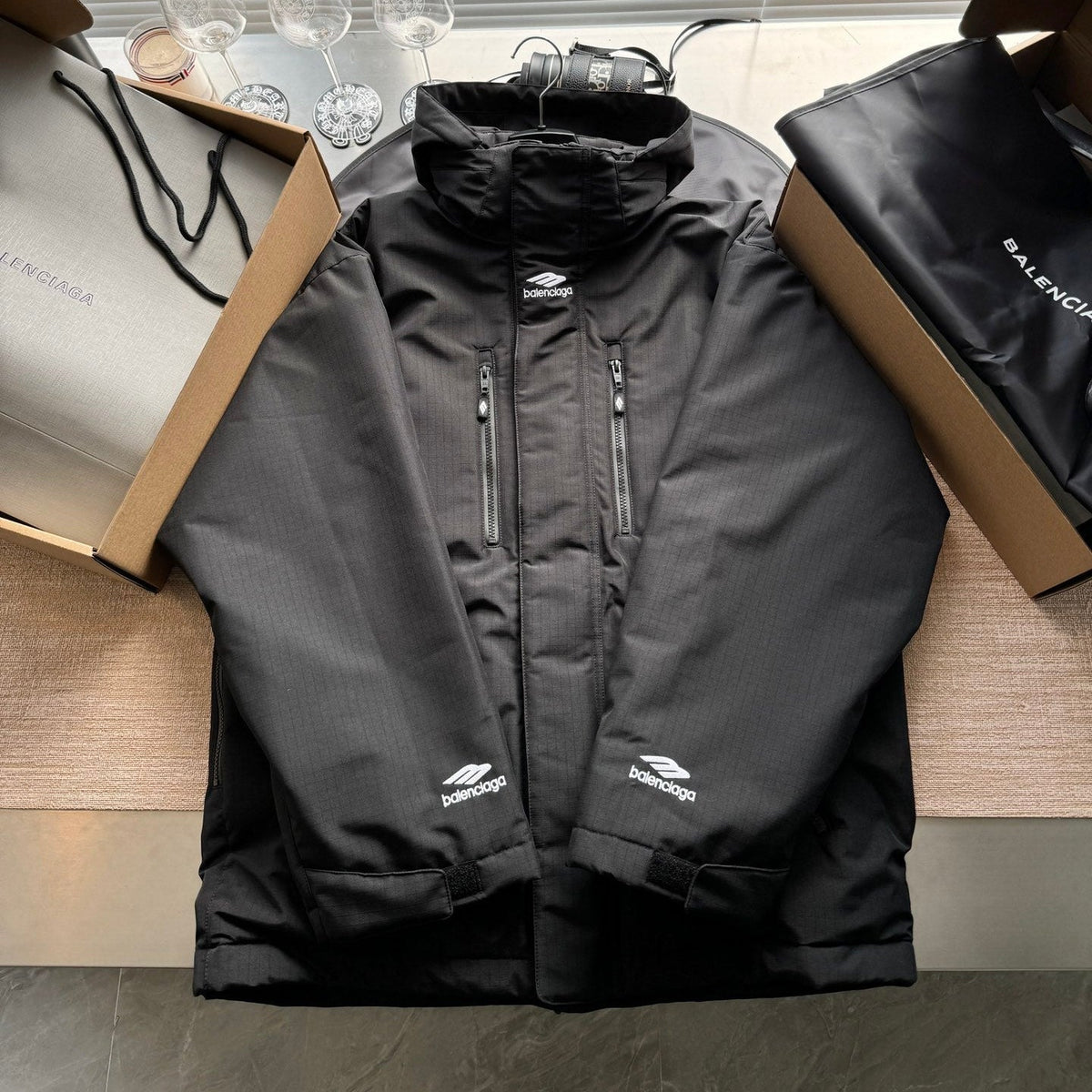 Balenciaga 25 Sports Jacket Black Polyester 0030