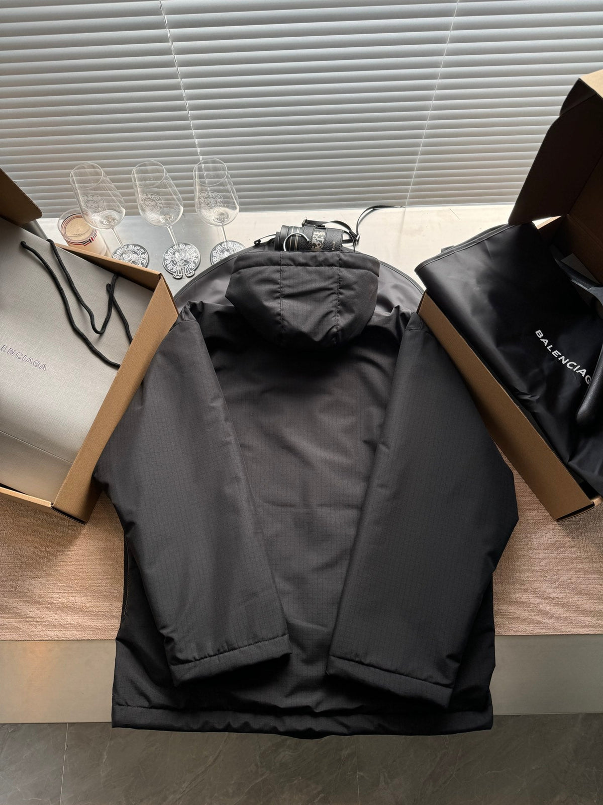 Balenciaga 25 Sports Jacket Black Polyester 0030
