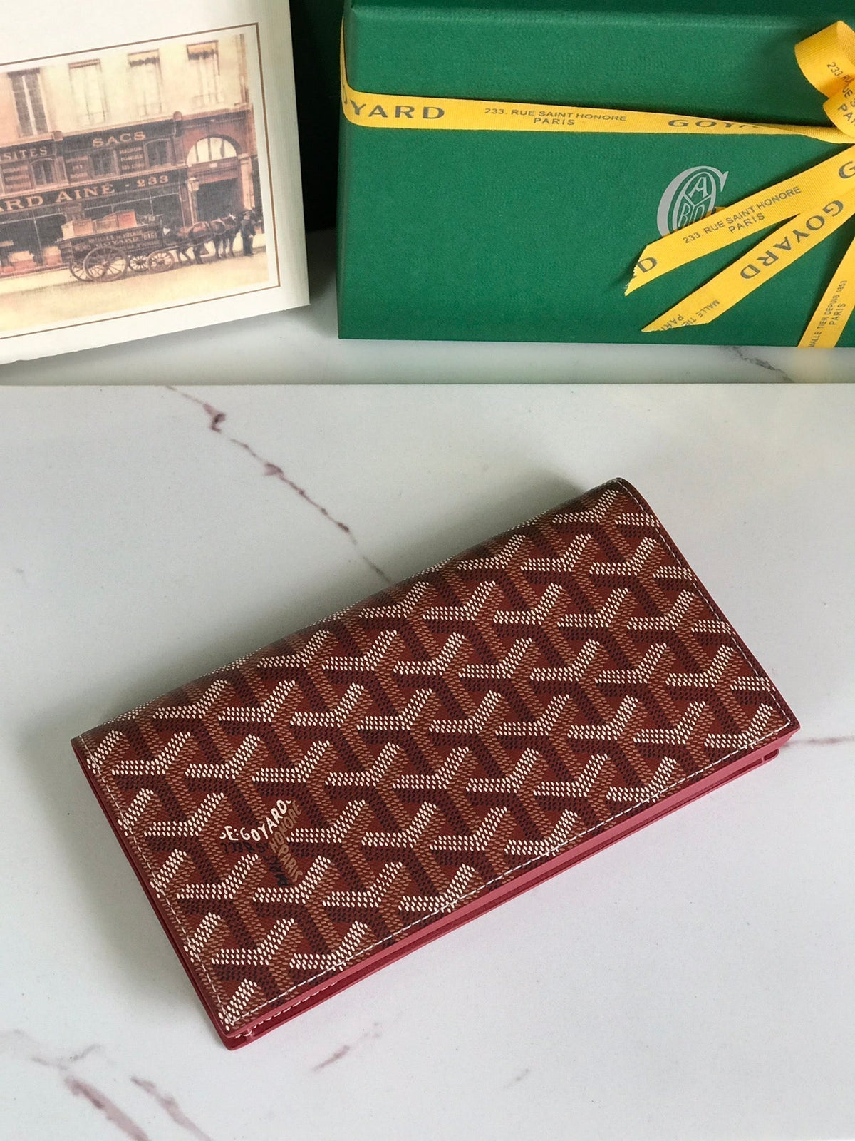 RICHELIEU WALLET 19 IN CLASSIC RED GOYARDINE CANVAS