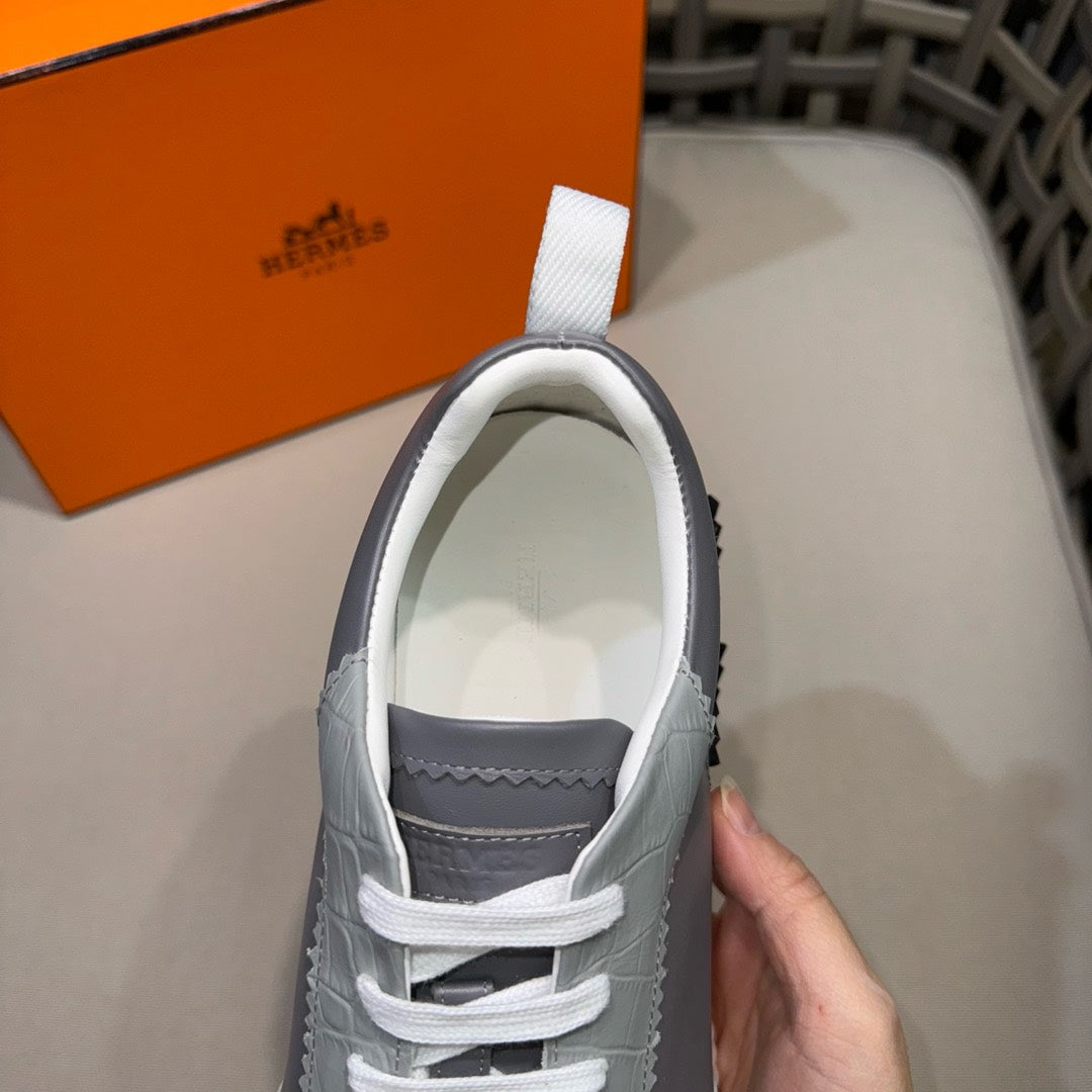 HM Men's Bouncing Sneaker Grey Calfskin