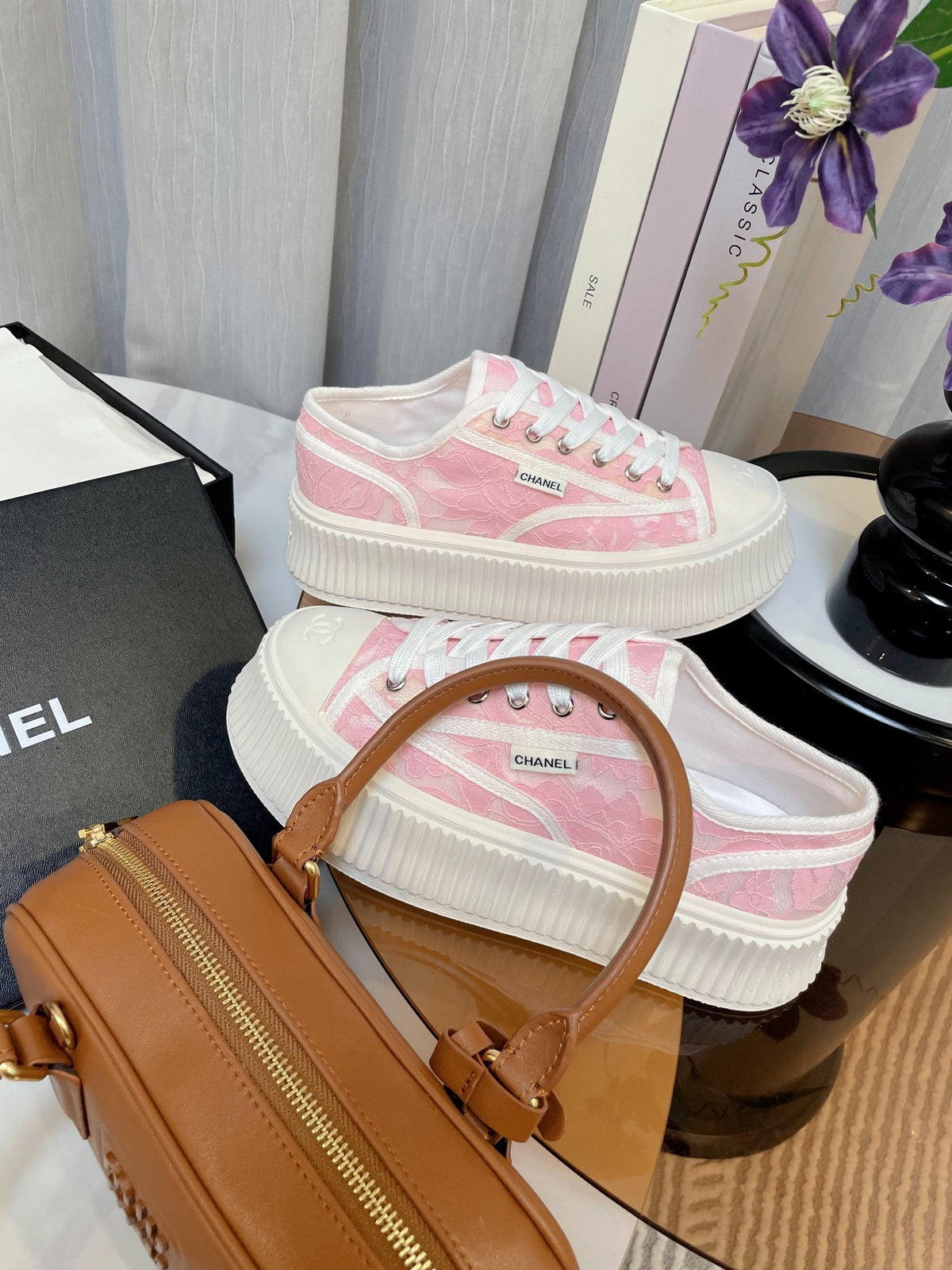 cc sneaker 40 pink lace