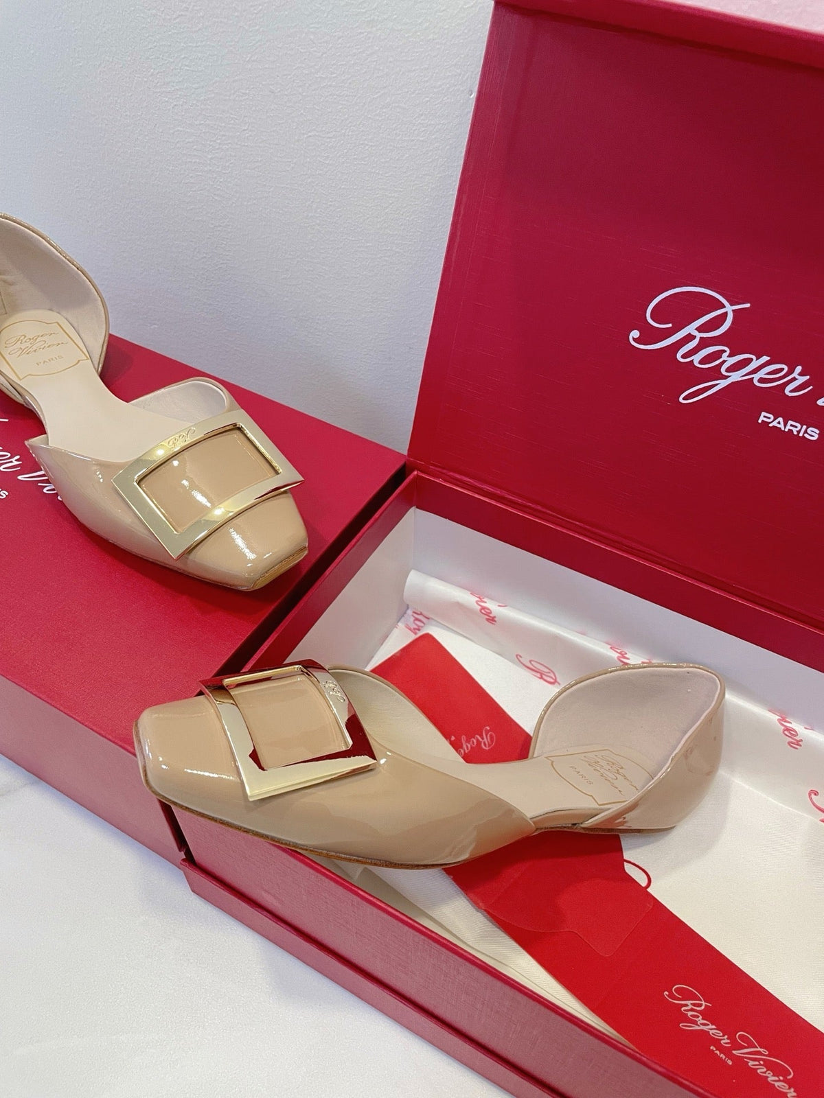 Viv Chips Ballerina Flat Nude Patent Leather 329270
