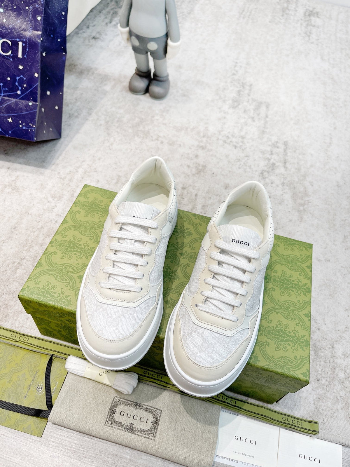 Gucci 2026 Trainer Sneakers Calfskin Canvas 988575