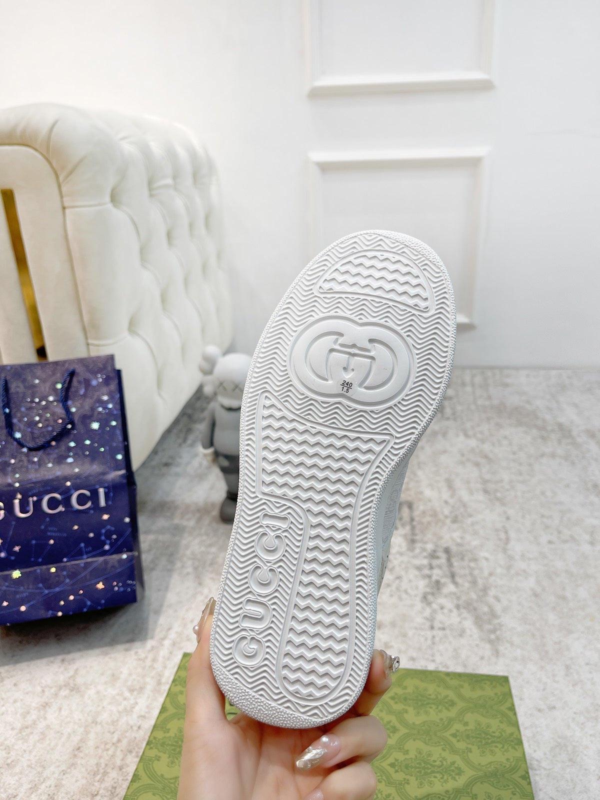 Gucci 2026 Trainer Sneakers Calfskin Canvas 988575