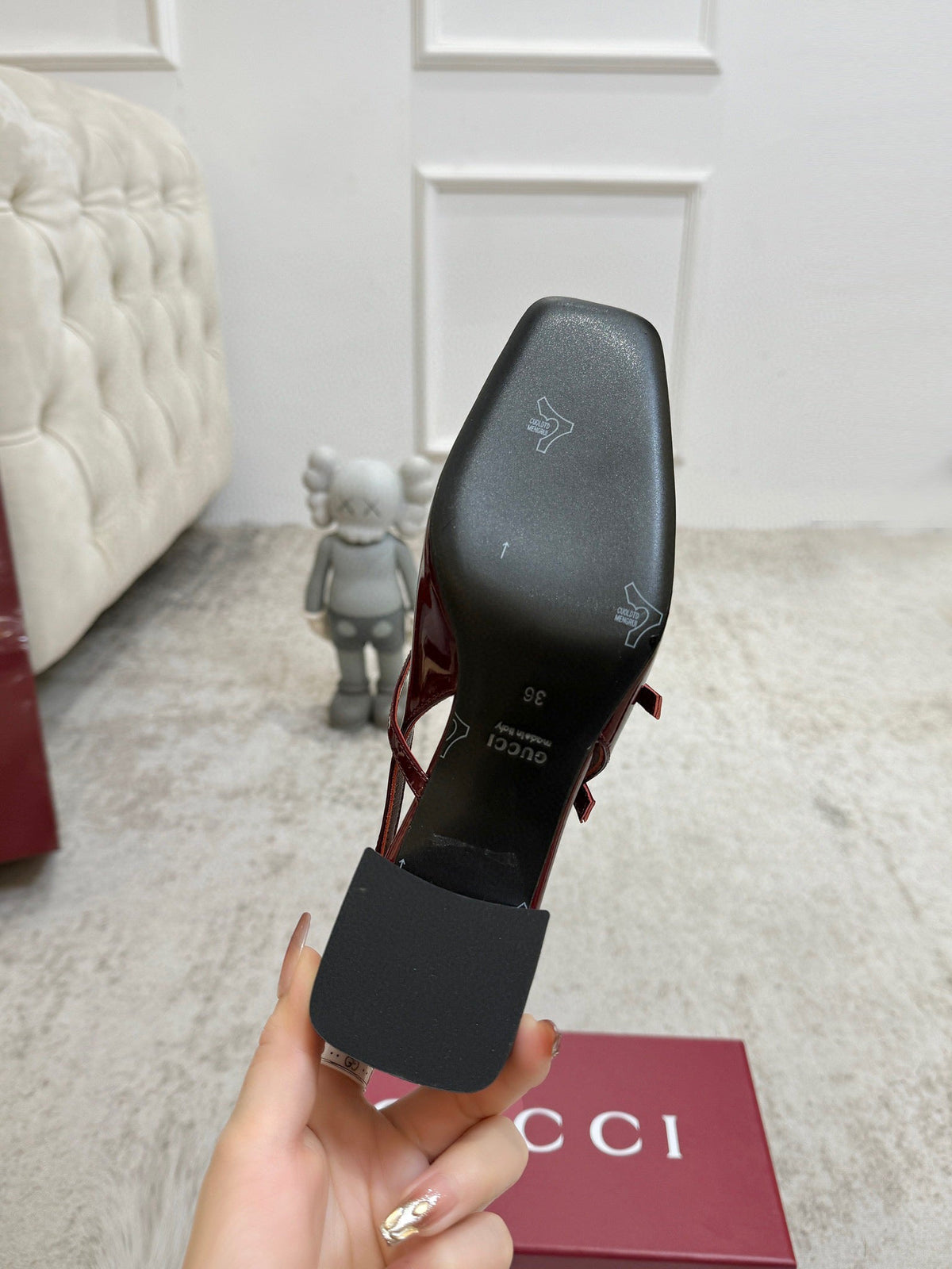 Gucci 2026 High-Heeled Slingback 35mm Sheepskin 929218