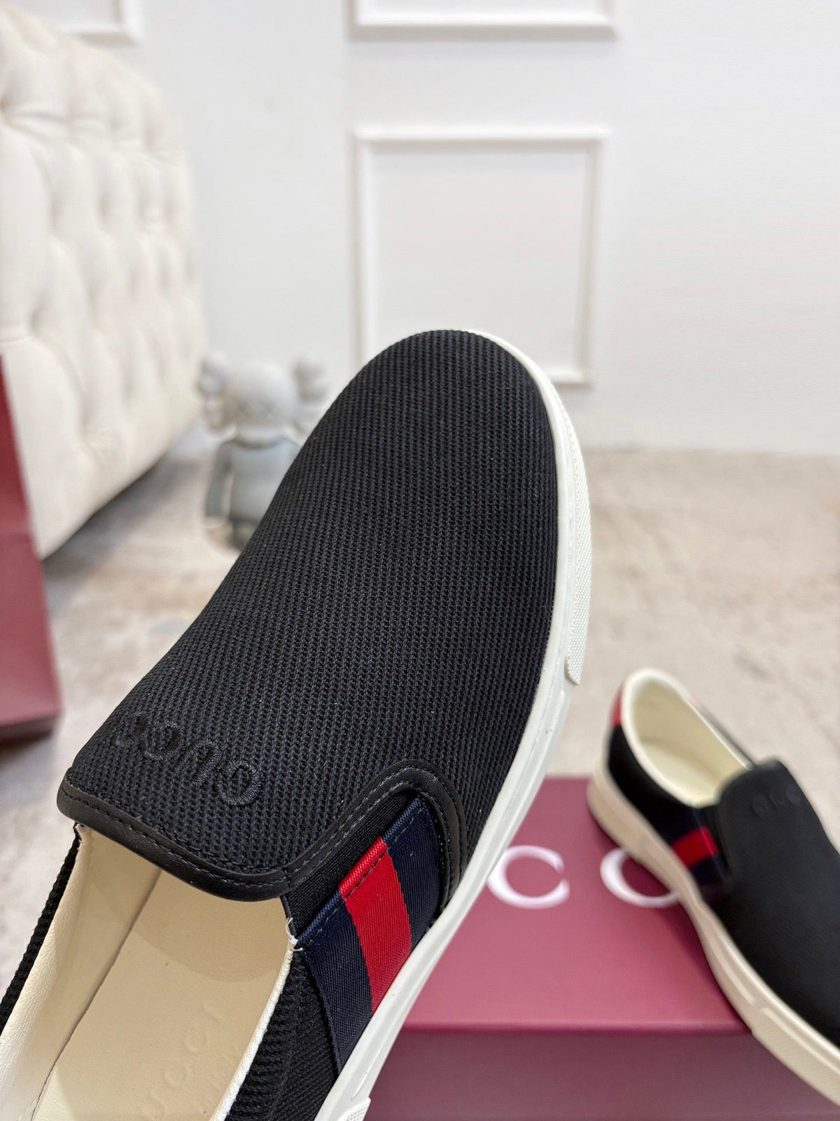 Gucci 2026 Slip-on Loafers Canvas Leather 929233