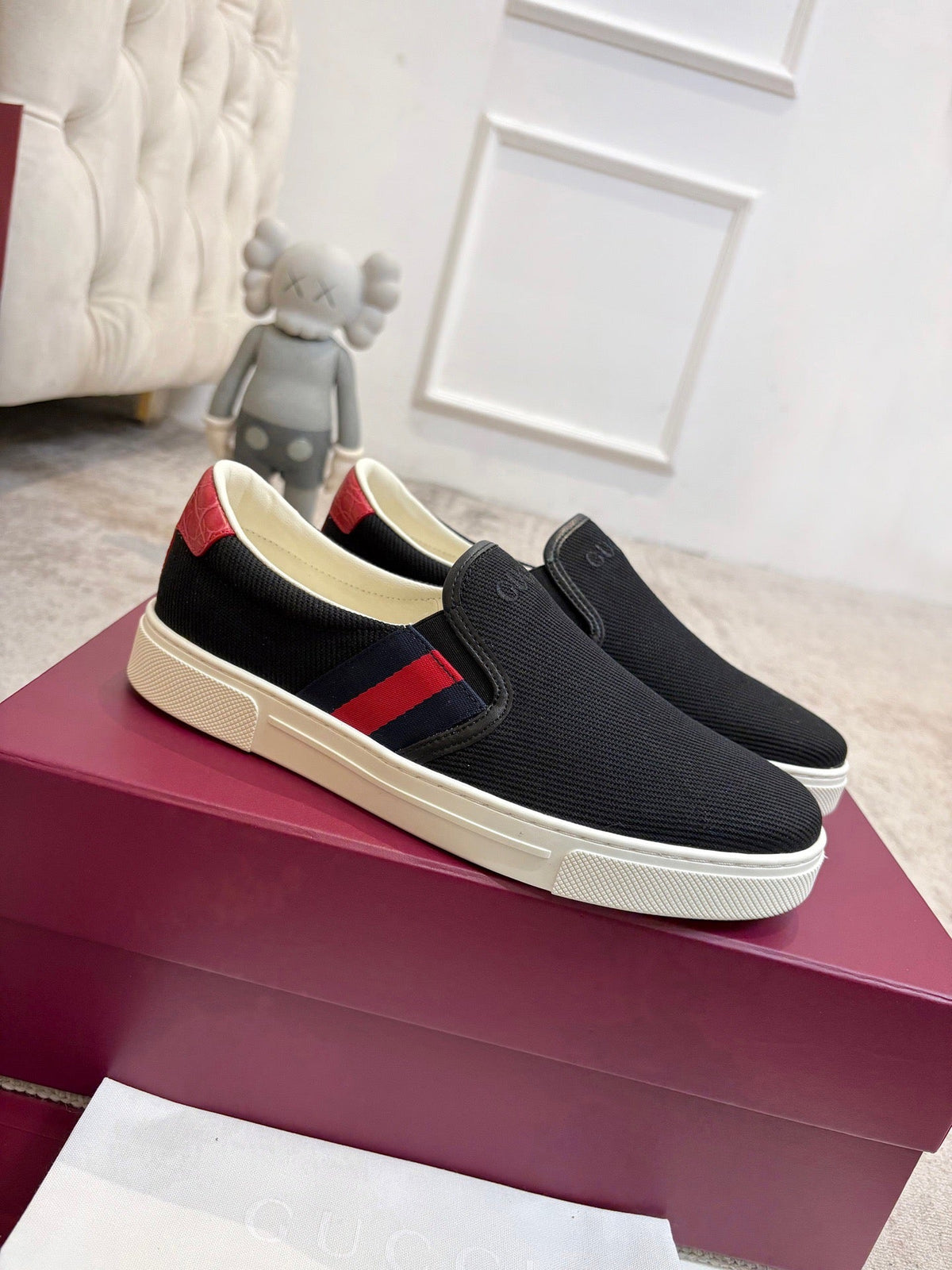 Gucci 2026 Slip-on Loafers Canvas Leather 929233