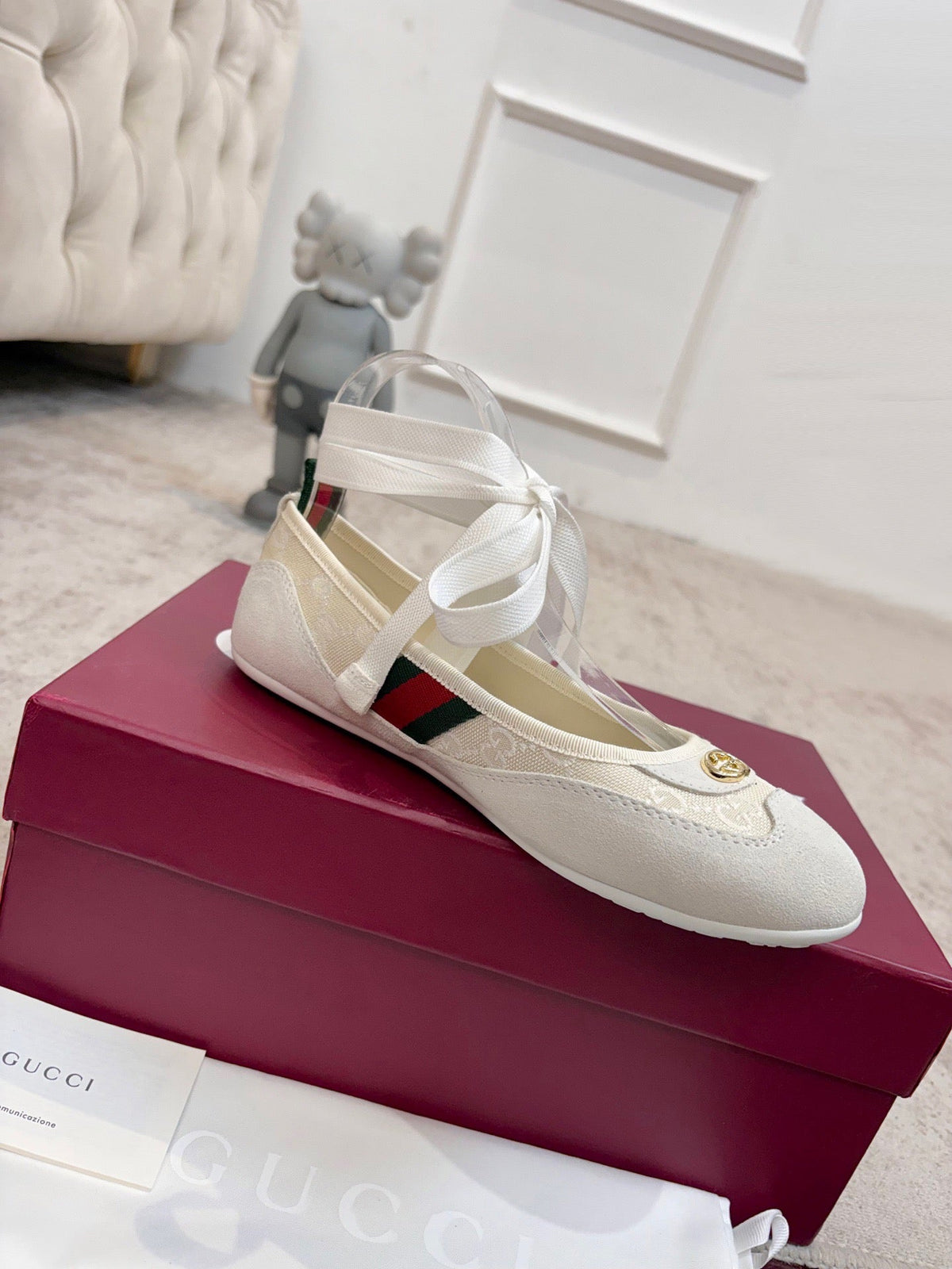 Gucci 2026 Ballet Flats Suede Canvas 929236