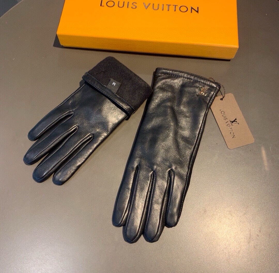 LV Gloves In Black Lambskin 475633