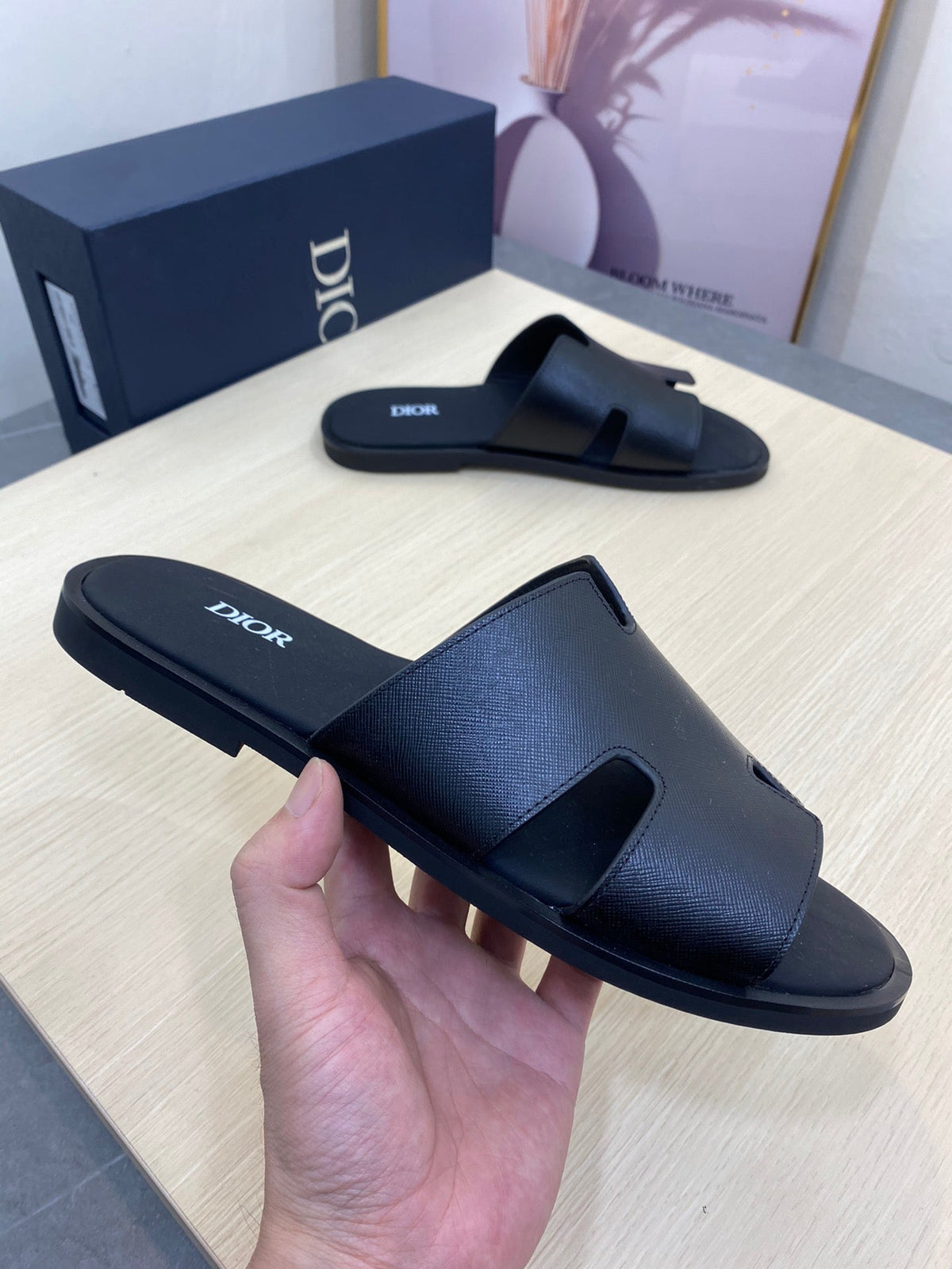 CD H-ALIAS SANDAL DENIM COLOR CALFSKIN