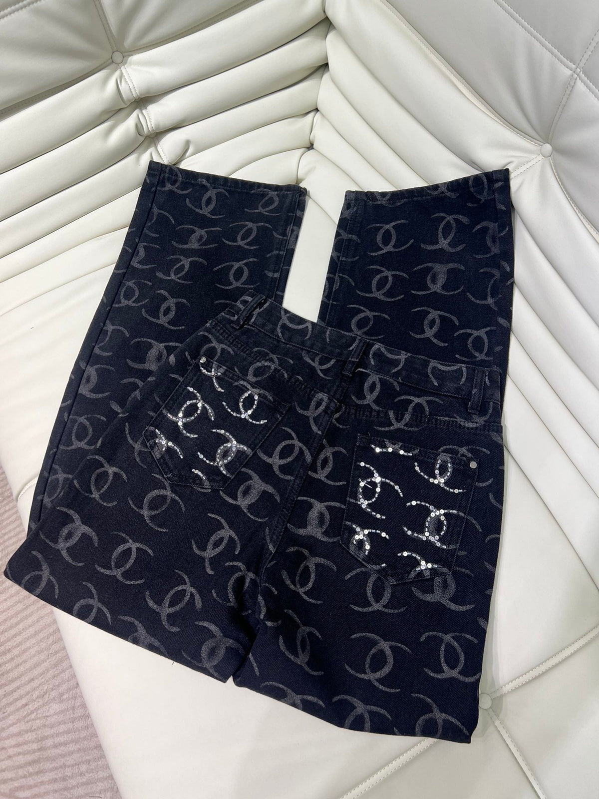 DENIM CC LOGO BLACK JEANS