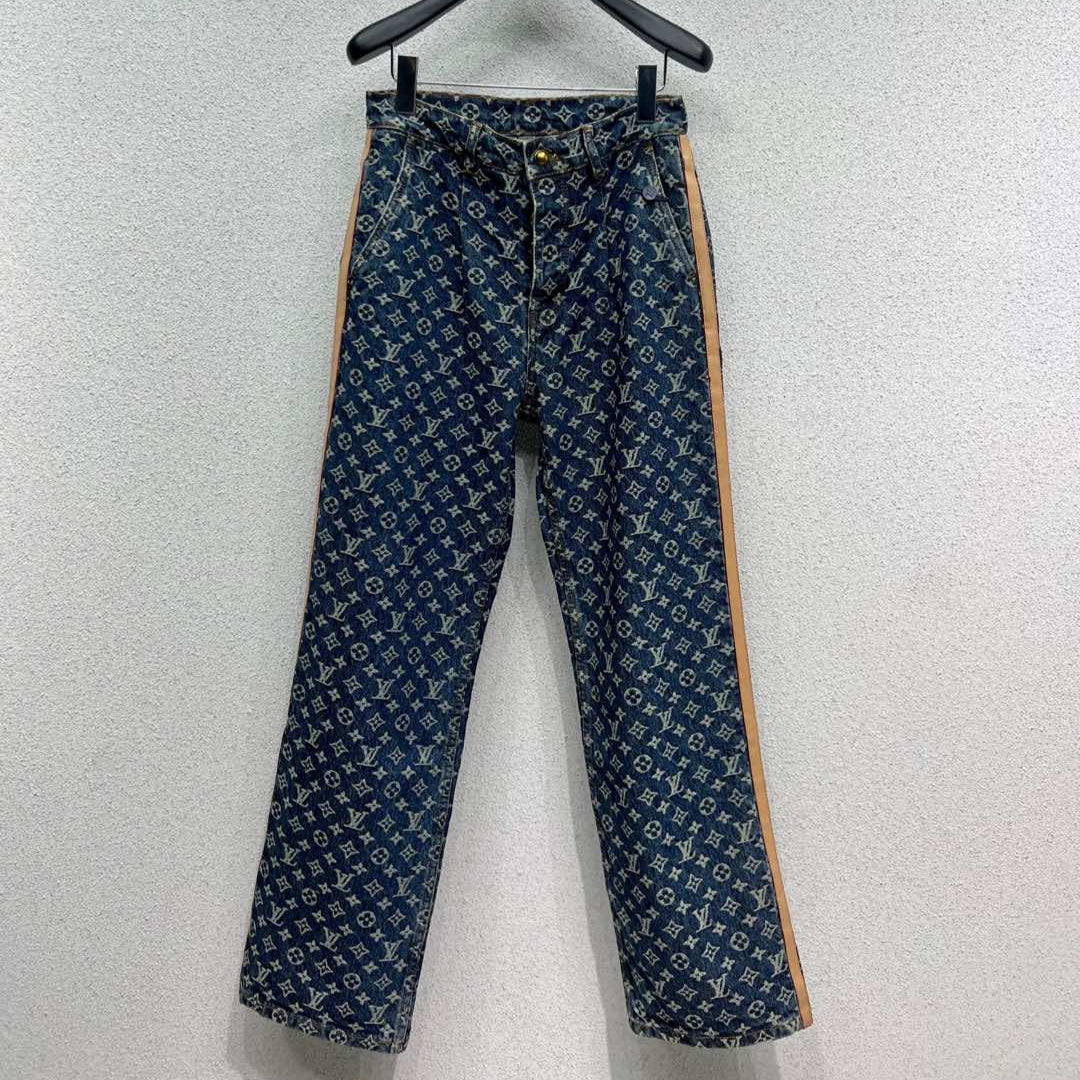 LV Monogram Denim Tailored Pants