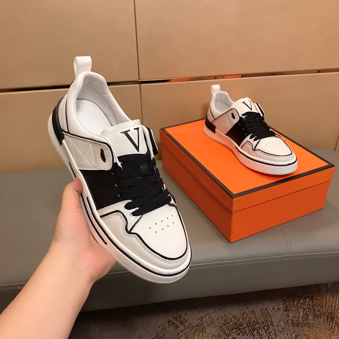 LV SKATE SNEAKERS IN WHITE MIX BLACK CALFSKIN