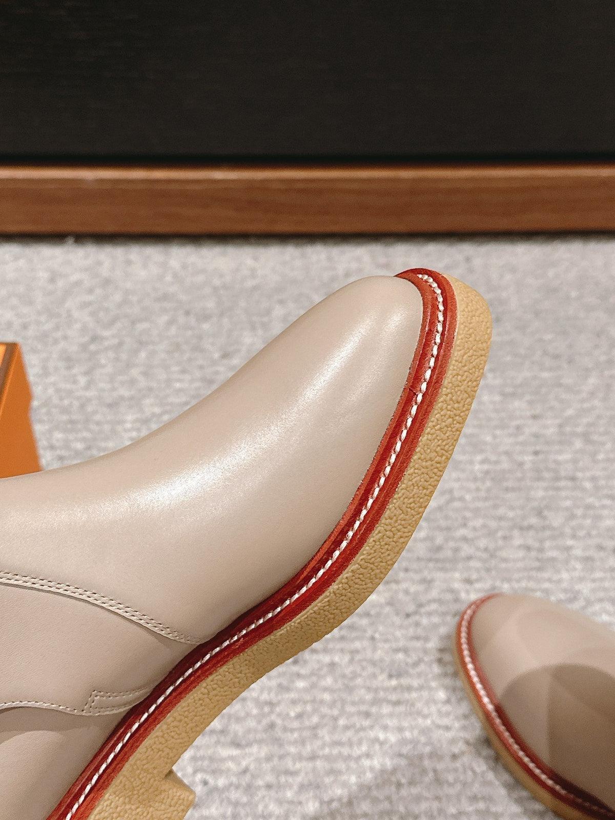 history ankle boot grey calfskin