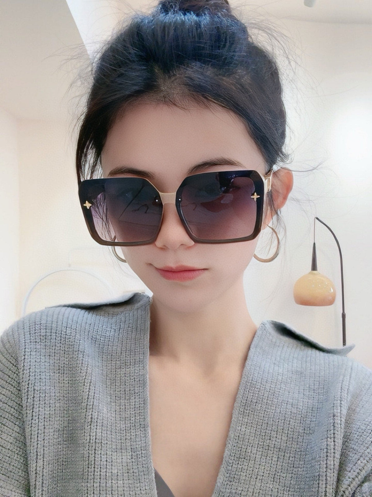 SQUARE SUNGLASSES L8148 IN ACETATE