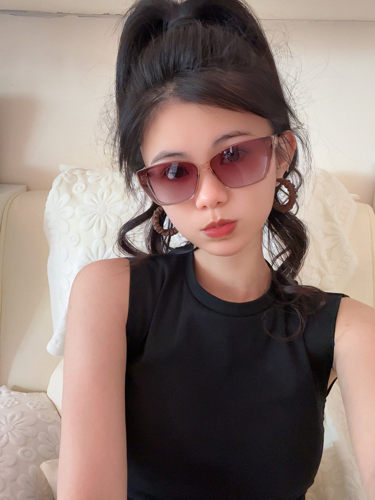 CAT EYE SUNGLASSES L0552 IN ACETATE