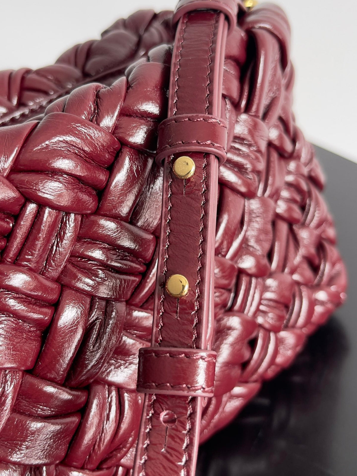 BV Kalimero Cha Cha 28.5cm Bag Burgundy Cowhide 242964