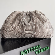 BV Snake Print 38cm Cloud Bag Gray Solf Leather 249681
