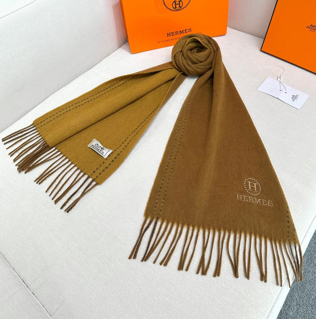 HM Scarf 190 CM Lighter Camel Wool 969440