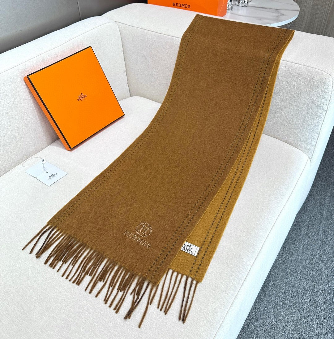 HM Scarf 190 CM Lighter Camel Wool 969440