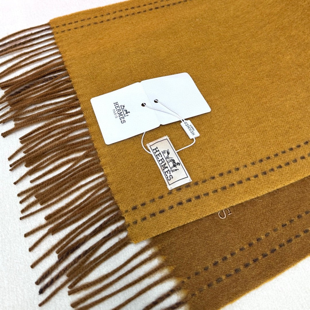 HM Scarf 190 CM Lighter Camel Wool 969440