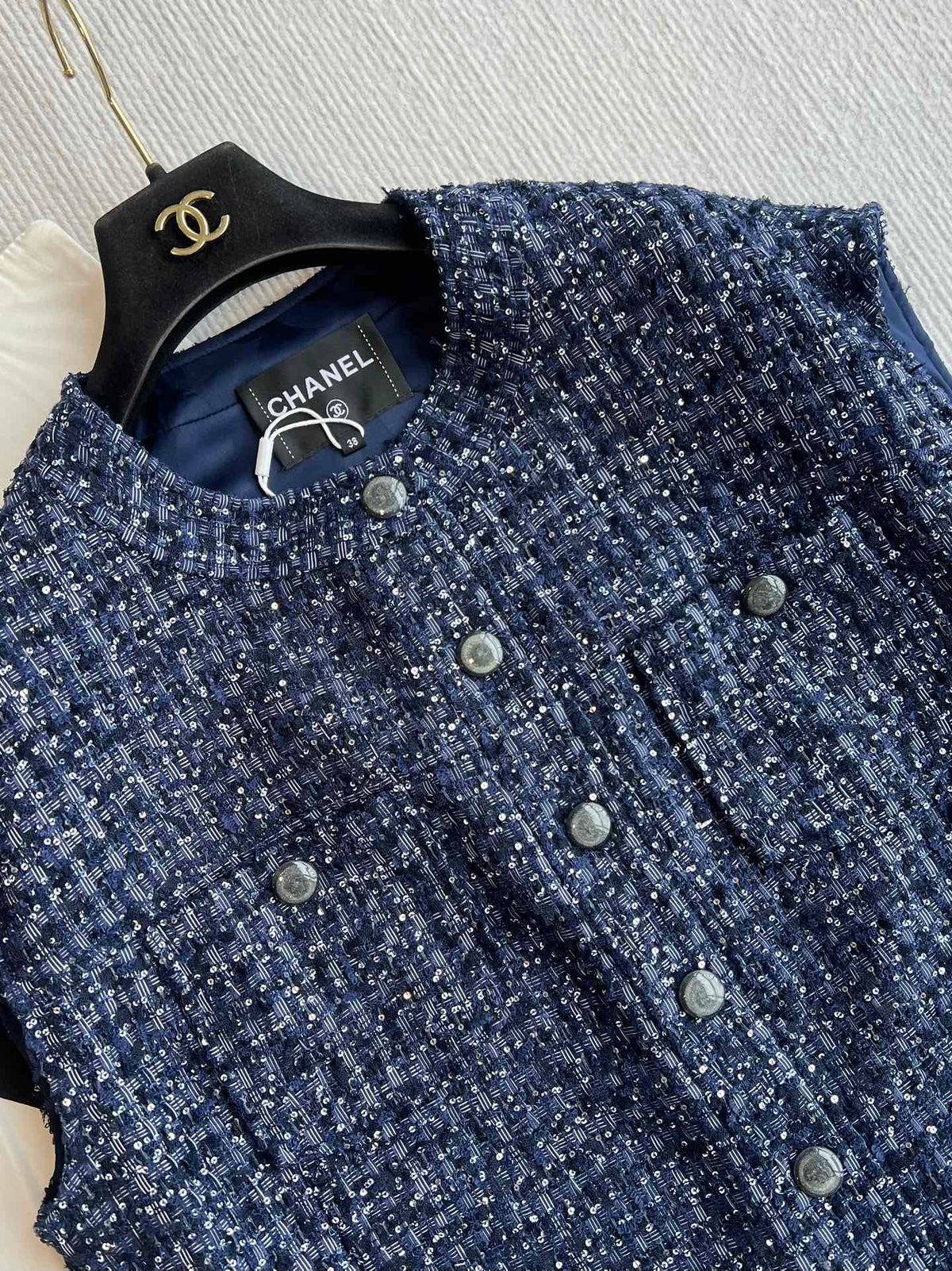 CC 25 Sleeveless Vest Yb Navy Blue Polyamide Cotton 237719