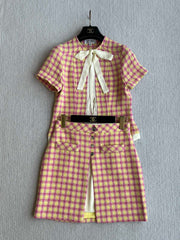 CC 25 Tweed Set Pink Yellow Cotton Polyester