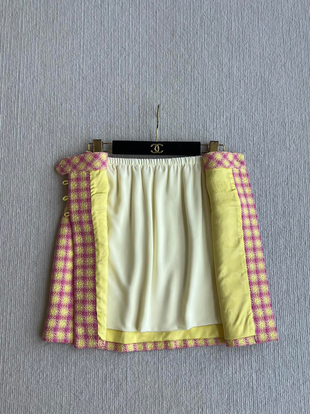CC 25 Tweed Set Pink Yellow Cotton Polyester