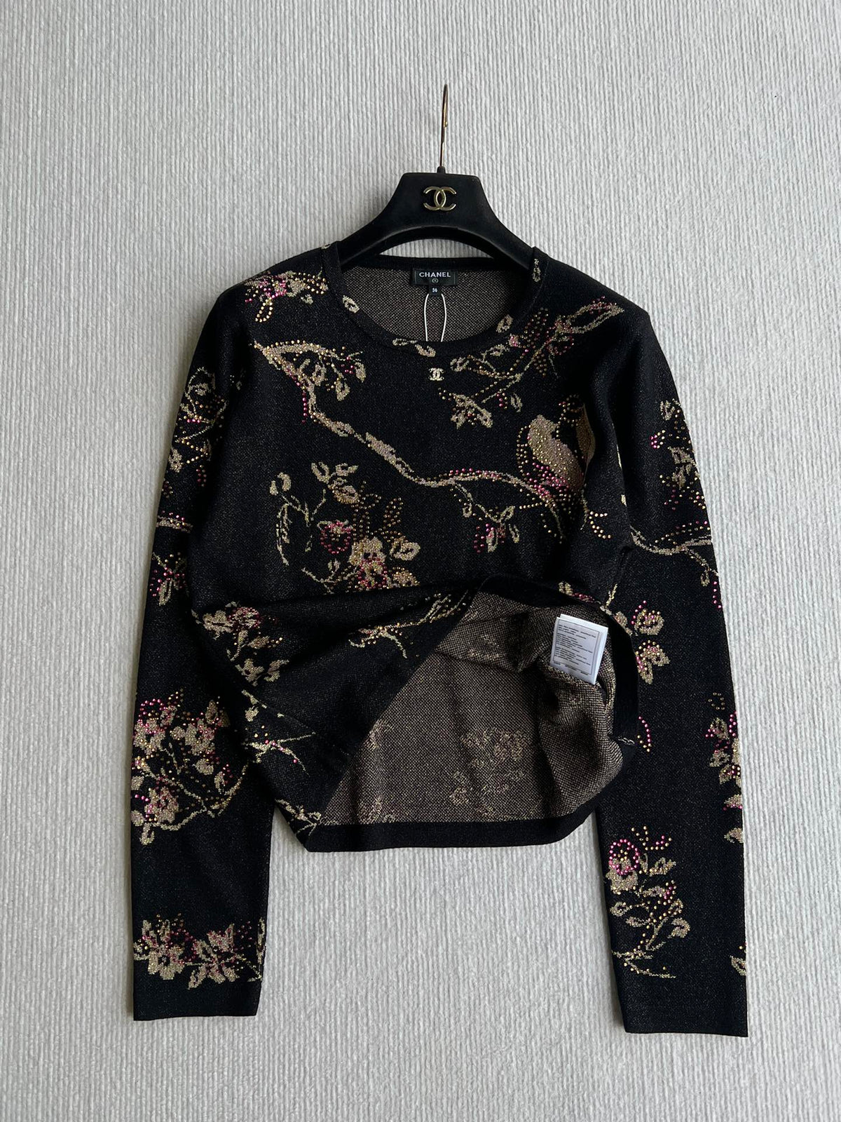 CC 25 Long-sleeved Shirt Black Metalised Fiber Cupro