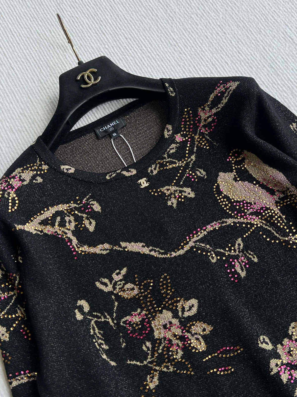 CC 25 Long-sleeved Shirt Black Metalised Fiber Cupro