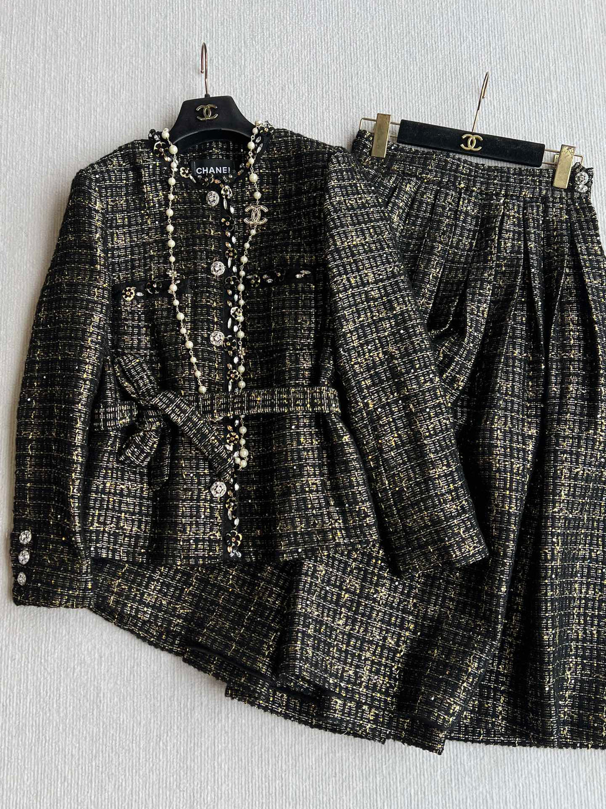 CC 25 Set Tweed Black Polyester Wool 289987