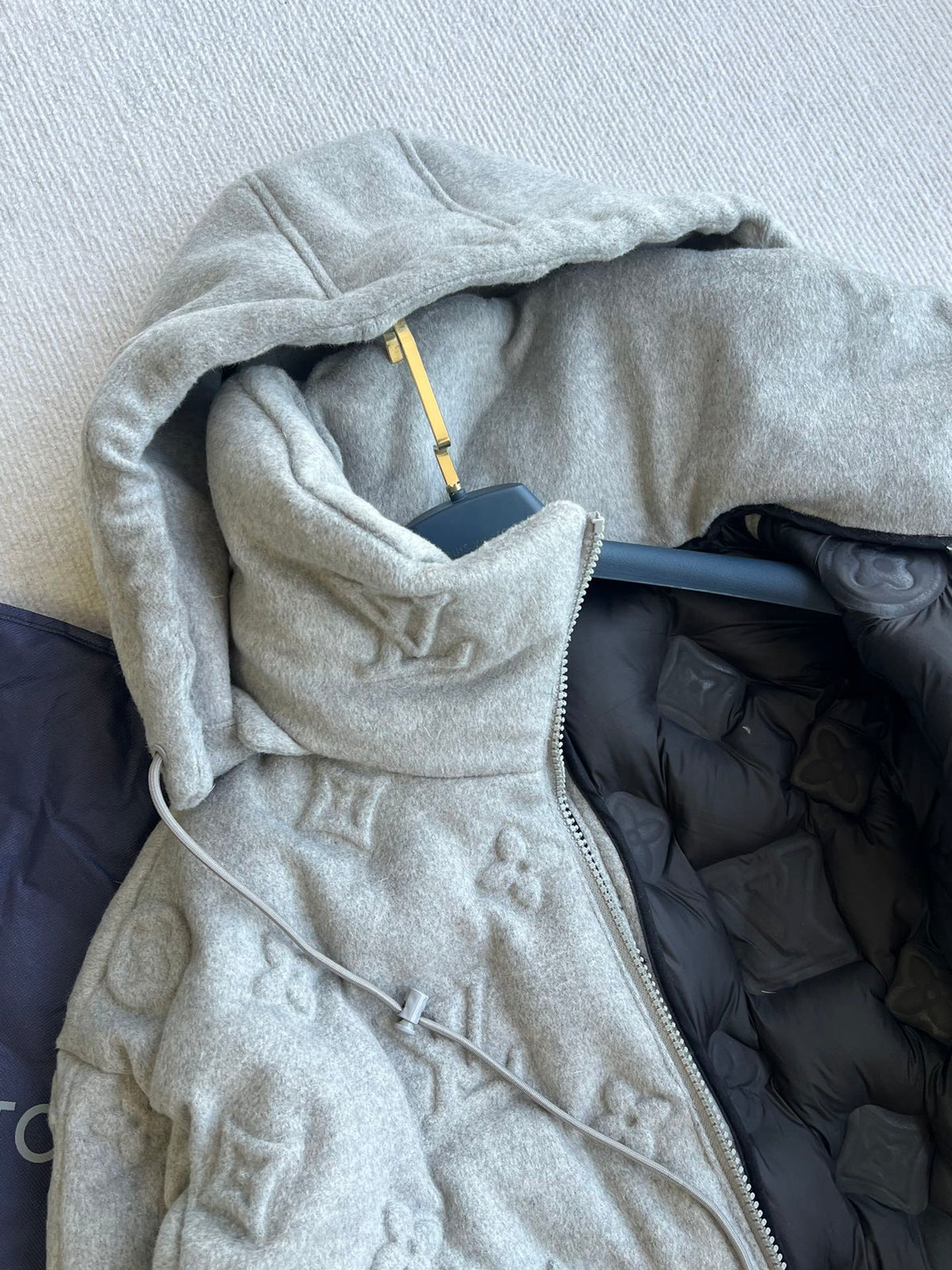 LV 25 Jacket Gray Cashmere Cotton 306784