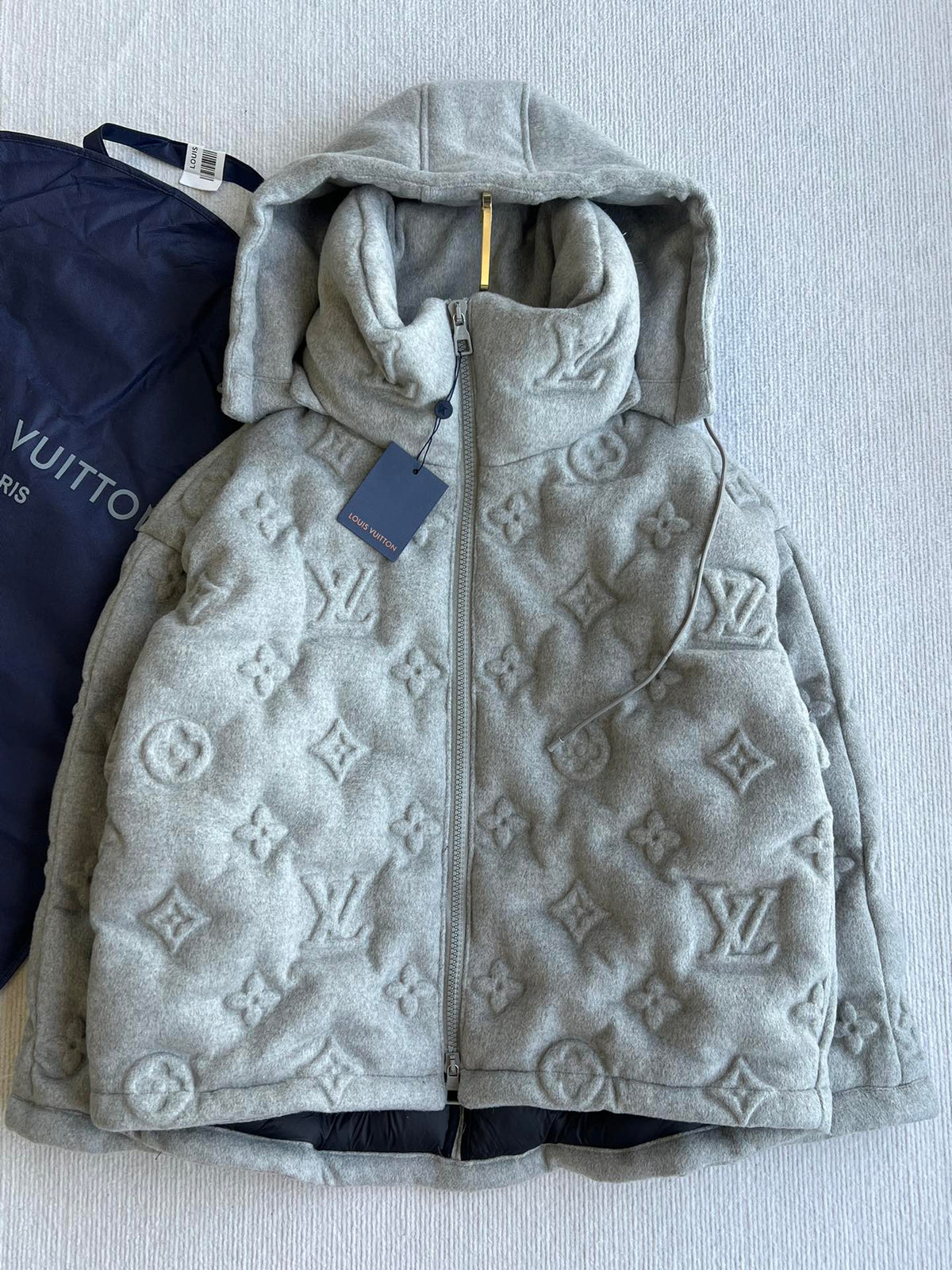 LV 25 Jacket Gray Cashmere Cotton 306784