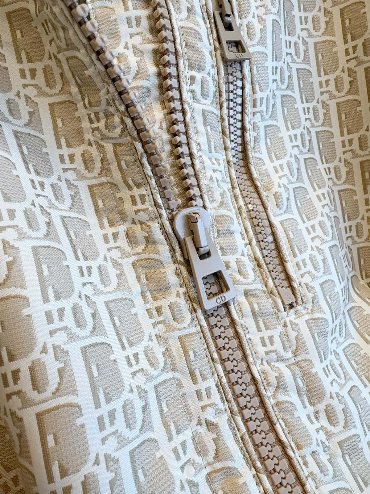 CD 25 Monogram Hoodie Light Beige Polyester