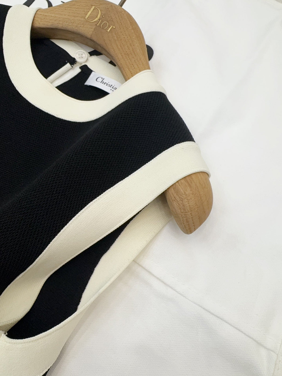 CD 25 Knitted Dress Black Cotton