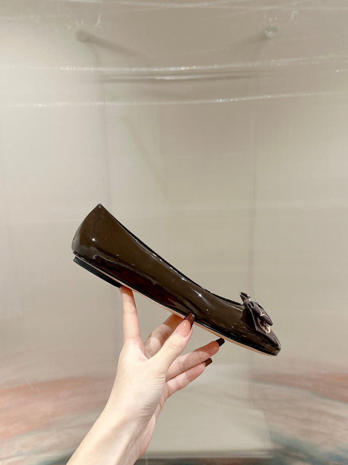 LV Popi Flat Ballerina Brown Cowhide
