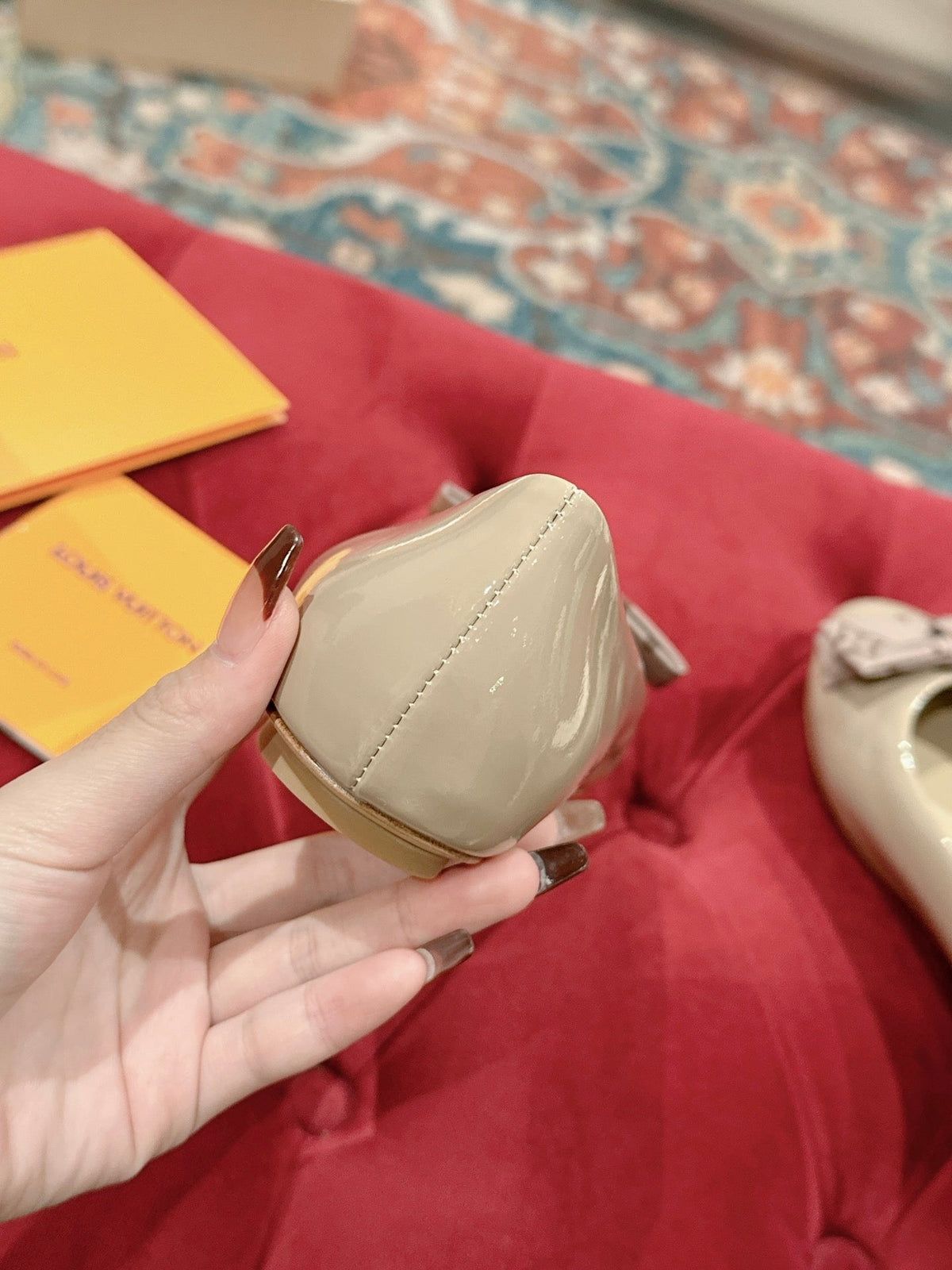 LV Popi Flat Ballerina Beige Cowhide