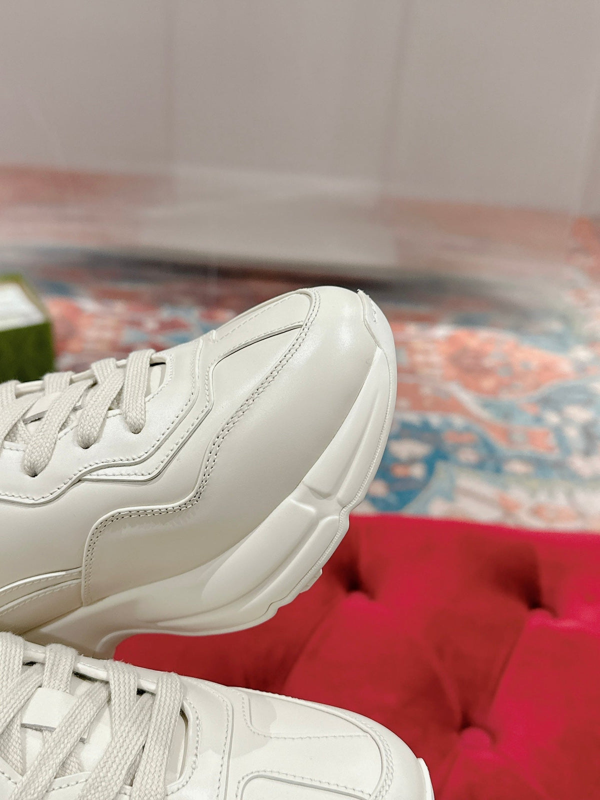 Gucci 2026 Rhyton Pikarar Sneakers Ivory Cowhide 988876