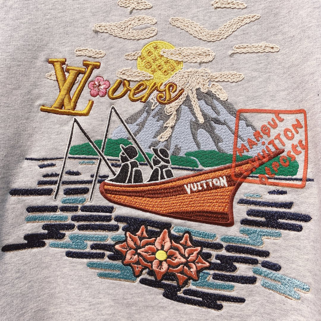 LV 25 Sweater Gray mix Colors Cotton 293396