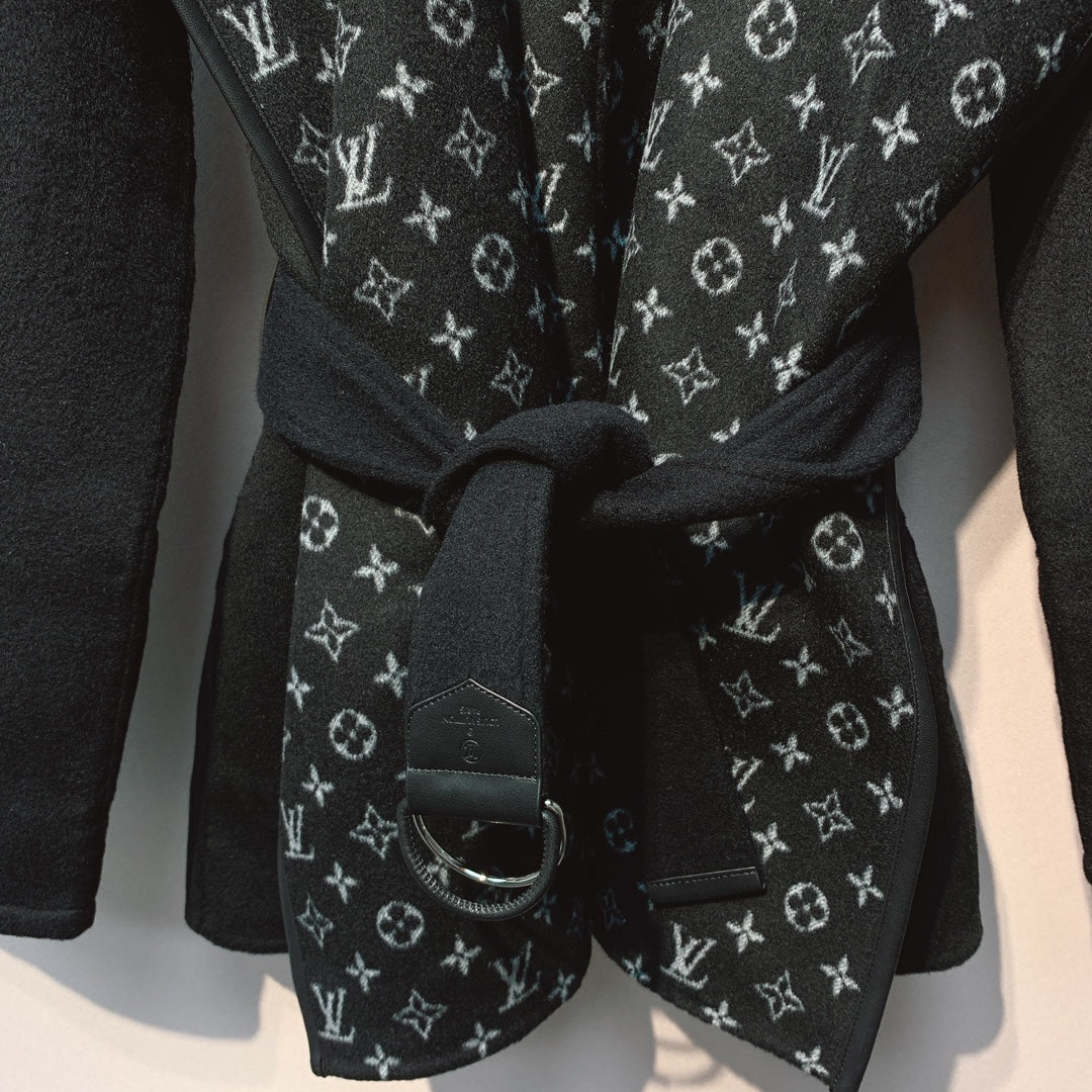 LV 25 Jacket Black White Wool 301574