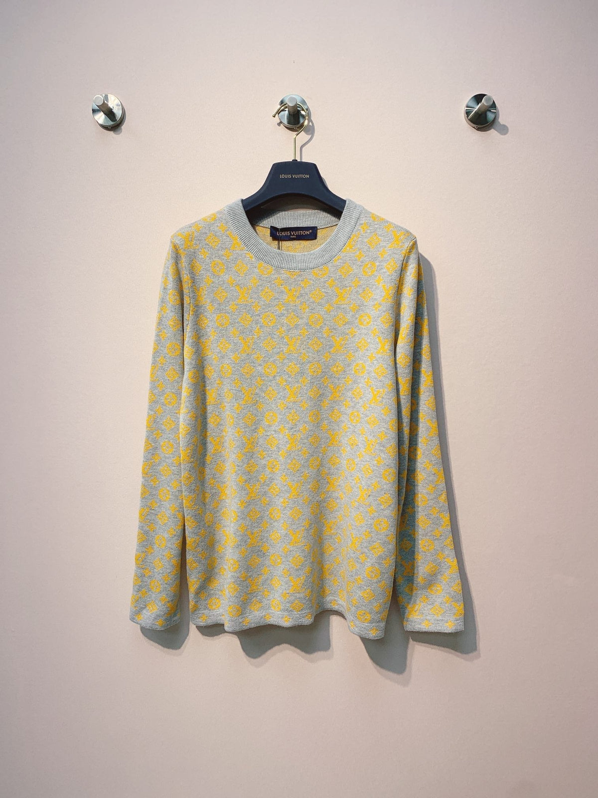 LV 25 Jacquard Round Neck Knit Sweater 305582