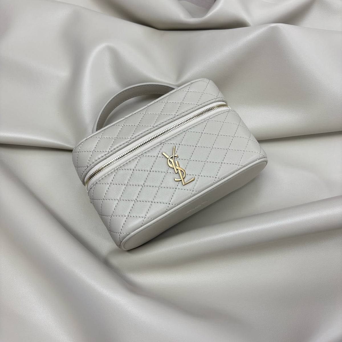 YSL Gaby Vanity Bag 18 Light Beige Quilted Calfskin