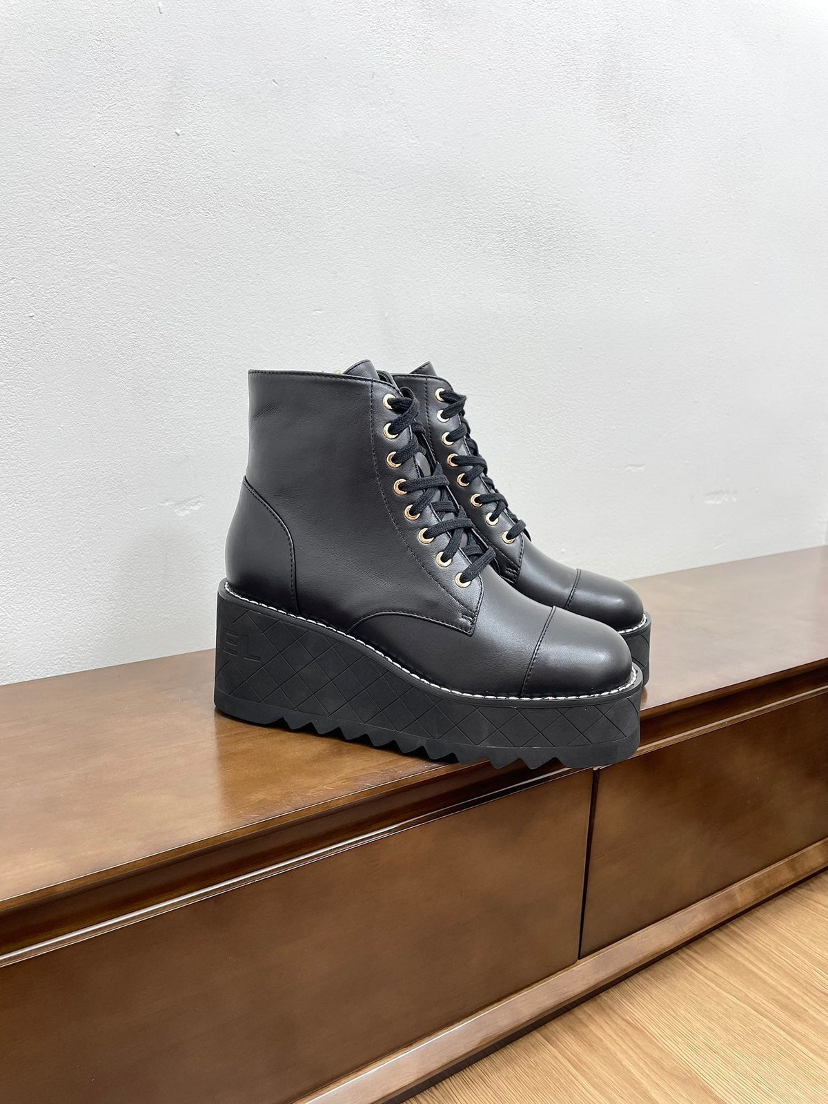 CC Ankle Boots 100mm Black Lambskin
