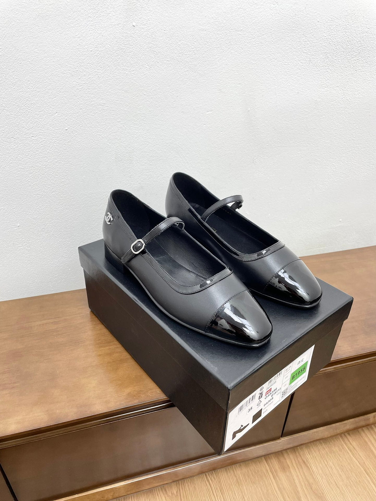 CC Mary Jane Black Calfskin