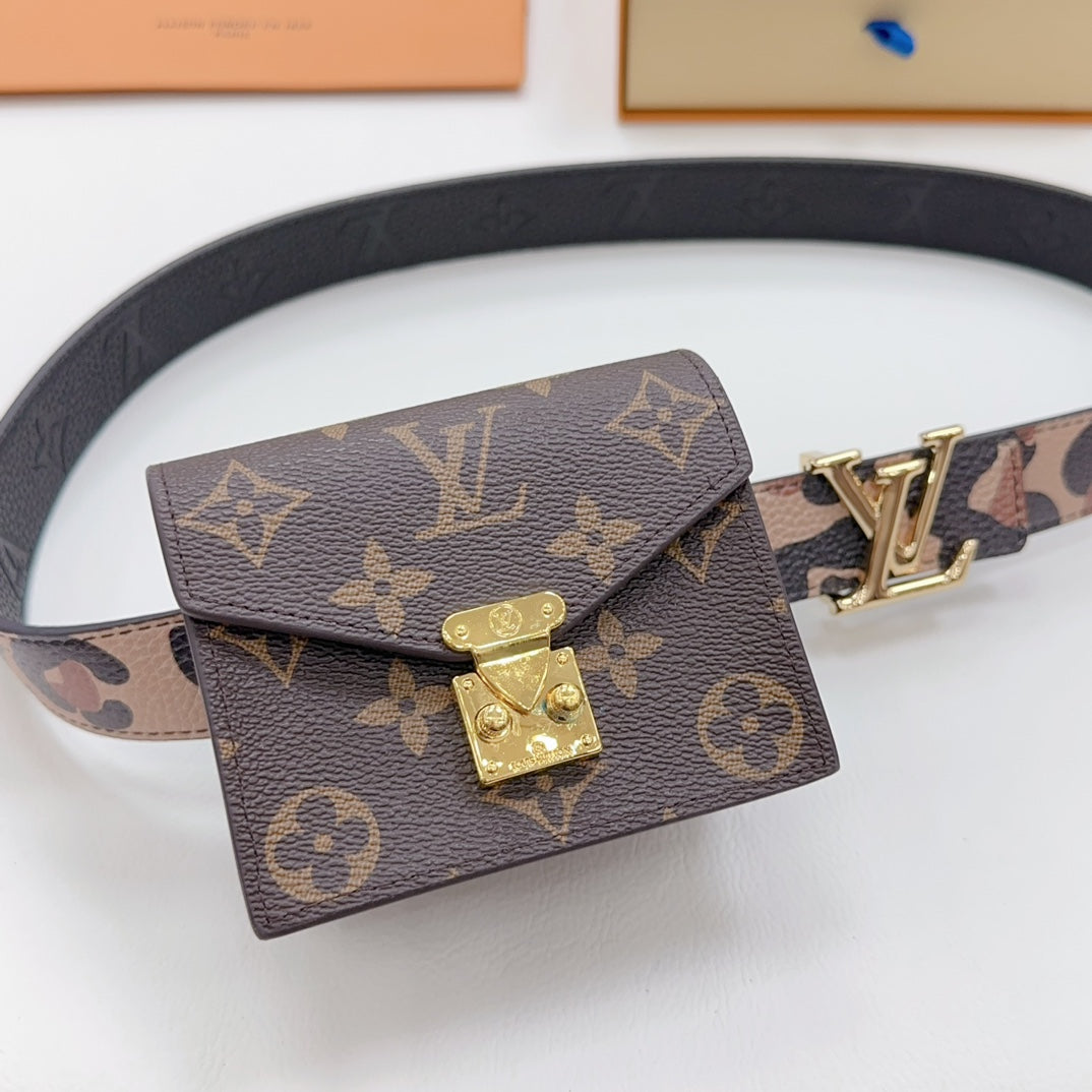 Lv Metis Belt Bag 30 Camo Pattern Brown Monogram