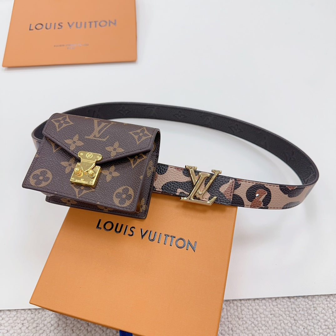 Lv Metis Belt Bag 30 Camo Pattern Brown Monogram